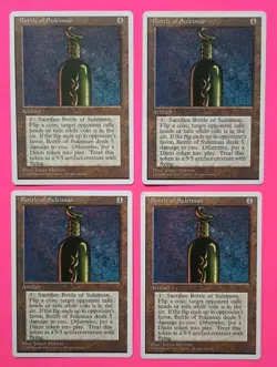 Magic the Gathering MTG 4th Edition BOTTLE OF SULEIMAN X 4 R 3 LP/EX 1 w DING - Image 1