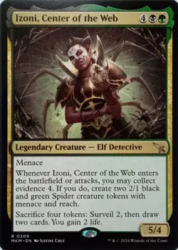 0209 IZONI, CENTER OF THE WEB RARE MURDERS AT KARLOV MANOR MTG CARD - Image 1