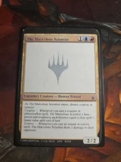 The Marvelous ScientistUnknown Event Playtest Card MTG Gencon 2025 Rare Magic - Image 1