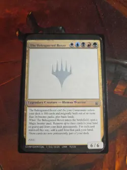 The Beleaguered Boxer Unknown Event Playtest Card MTG Gencon 2025 Rare Magic - Image 1