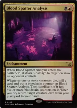 0189 BLOOD SPATTER ANALYSIS RARE MURDERS AT KARLOV MANOR MTG CARD - Image 1