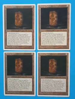 Magic the Gathering MTG Fourth Edition BRONZE TABLE X 4 2 LP/EX, 1 MP, 1 HP 1995 - Image 1