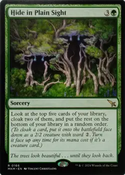 0166 HIDE IN PLAIN SIGHT RARE MURDERS AT KARLOV MANOR MTG CARD - Image 1