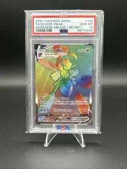 PSA 10 Gem Mint 2020 Pokemon SWSH FA/Scizor Vmax Darkness Alaze-Secret #193 - Image 1