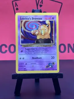 Sabrina's Drowzee 92/132 Gym Heros WOTC Pokemon TCG Regular Common 1999 LP - Image 2