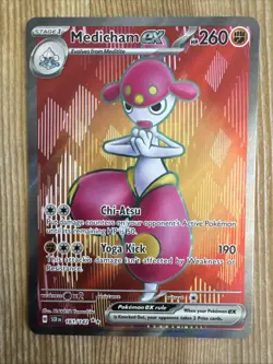Medicham ex - 161/142 - Pokemon Stellar Crown Full Art Ultra Rare NM - Image 1