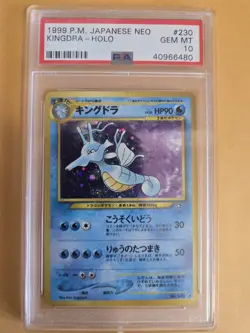 Pokemon Japanese Kingdra Holo #230 Neo PSA 10 Gem Mint - Image 1