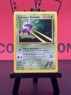 Sabrina's Venonat 96/132 Gym Heroes WOTC Pokemon TCG Regular Common 1999 LP - Image 2