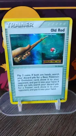 OLD ROD EX Dragon Frontiers POKEMON Holo TRAINER Stamped 06' Trading Card 78/101 - Image 1