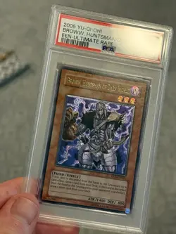 PSA 8 2005 YUGIOH EEN-EN021 BROWW, HUNTSMAN OF DARK WORLD ULTIMATE NM/MINT Euro - Image 2