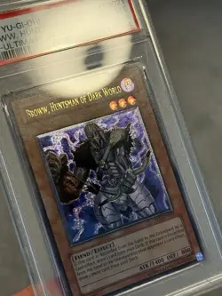 PSA 8 2005 YUGIOH EEN-EN021 BROWW, HUNTSMAN OF DARK WORLD ULTIMATE NM/MINT Euro - Image 3