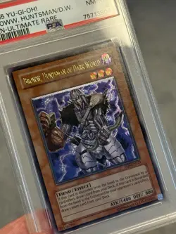 PSA 8 2005 YUGIOH EEN-EN021 BROWW, HUNTSMAN OF DARK WORLD ULTIMATE NM/MINT Euro - Image 4