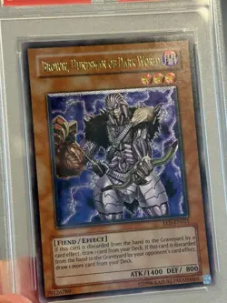 PSA 8 2005 YUGIOH EEN-EN021 BROWW, HUNTSMAN OF DARK WORLD ULTIMATE NM/MINT Euro - Image 5