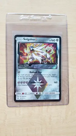 Solgaleo Prism Star 89/156 Ultra Prism Rare Holo Pokemon Card - Image 1