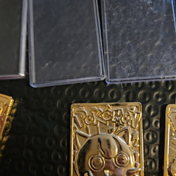 Pokemon 23K Gold Plated Trading Cards (3) 1999 Burger King Limited Edition - Image 2