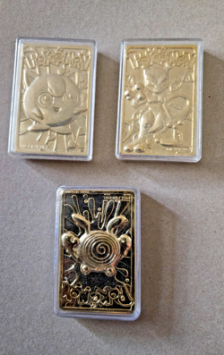 Pokemon 23K Gold Plated Trading Cards (3) 1999 Burger King Limited Edition - Image 4