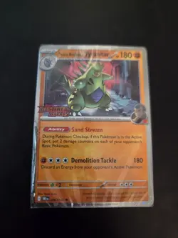 Pokemon TCG Team Rockets Tyranitar Card 096/182 Destined Rivals Stamped - Image 4