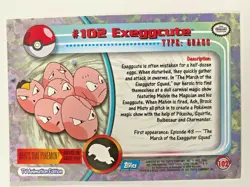 Exeggcute Pokemon Topps TV Animation Edition #102 1998 NEW Rare Card - Image 2