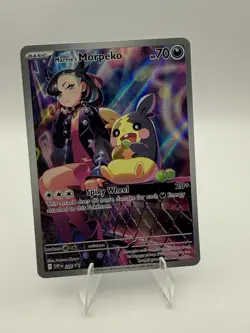 Marnies Morpeko Full Art Black Star Promo Card 206 NM Condition - Image 1