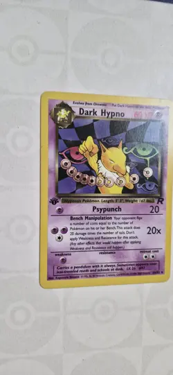 Pokemon tcg-Dark Hypno 1st Edition - Team Rocket - Rare non Holo Card 9/82 LP - Image 4