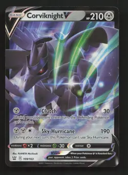109/163 Corviknight V | Rare Holo V | Pokemon Trading Card Battle Styles TCG NM - Image 1