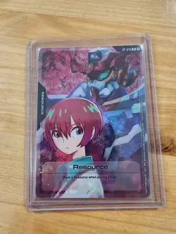 Gundam TCG Resource Card Machu RP-010 Foil Alt Art English Anime Expo 2025 Promo - Image 1