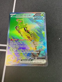 Pokemon TCG Iron Leaves 203/162 EX Temporal Forces Special Illustration Card - Image 1
