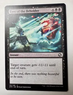 Eyes of the Beholder MTG Black Card #101 Magic the Gathering AFR - Image 1
