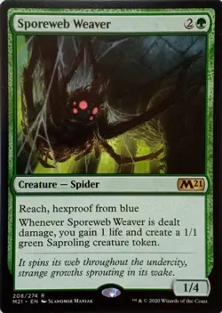 208/274 SPOREWEB WEAVER RARE CORE SET 2021 MTG CARD - Image 1