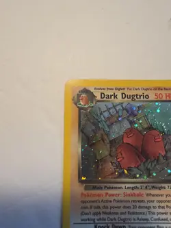 Pokemon Dark Dugtrio TCG 6/82 Rare Holo Card Vintage 1999 Wotc Unlimited - Image 5