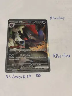 Pokemon TCG N's Zoroark EX Holo Card 185/159 Sv09: Journey Together - Image 1