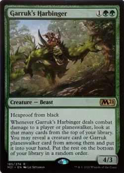 185/274 GARRUK'S HARBINGER RARE CORE SET 2021 MTG CARD - Image 1