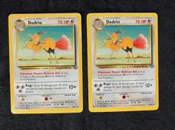 Dodrio Retreat Aid/Rage 70 HP Pokemon Jungle TCG Card 34/64 - Lot of 2 - Image 1