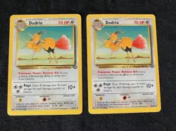 Dodrio Retreat Aid/Rage 70 HP Pokemon Jungle TCG Card 34/64 - Lot of 2 - Image 2