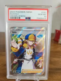 PSA 10 Volo Full Art FA Crown Zenith 151/159 Graded Pokemon Card - Image 1