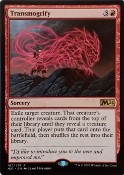 167/274 TRANSMOGRIFY RARE CORE SET 2021 MTG CARD - Image 1