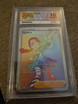 ACE 10 Candice 204/195 Silver Tempest Full Art Ultra Rare Pokemon Card Near Mint - Image 3