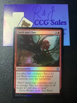 2016 MTG Wizards of the Coast Eternal Masters Foil Tooth and Claw Near Mint - Image 1