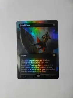 MtG Double Masters Fatal Push Borderless FOIL 343 M/NM Flat Shipping VCT123855 - Image 1