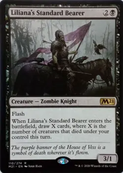 110/274 LILIANA'S STANDARD BEARER RARE CORE SET 2021 MTG CARD - Image 1