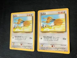 Doduo Fury Attack 50 HP Pokemon Base Set TCG Card 48/102 - Lot of 2 - Image 2