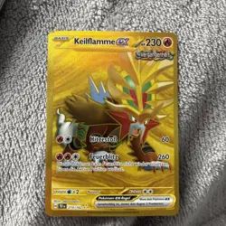 Gouging Fire EX Hyper Rare TEF 214/162 Temporal Forces Pokemon TCG german Gold - Image 1