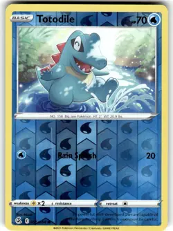 TOTODILE 055/264 FUSION STRIKE POKEMON (REVERSE HOLO, NM) - Image 1