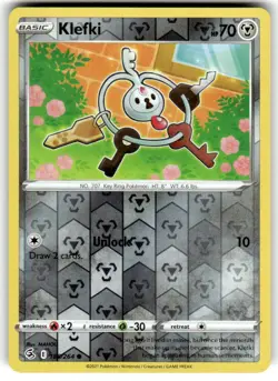 2021 Pokemon Fusion Strike 186/264 Klefki Reverse Holo Common NM - Image 1