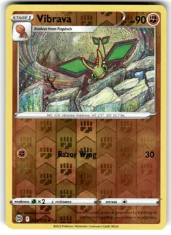 Vibrava Reverse Holo - 075/172 - Brilliant Stars Pokemon 2022 Pokemon NM - Image 1