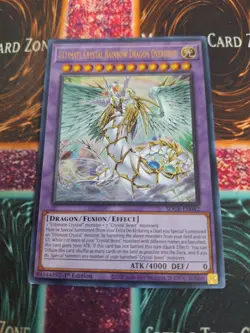 Yugioh Ultimate Crystal Rainbow Dragon Overdrive SDCR-EN042 Ultra Rare 1st Ed NM - Image 1