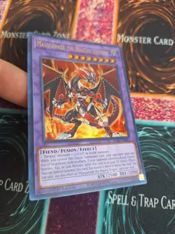 Yugioh Masquerade the Blazing Dragon RA02-EN022 Ultra Rare 1st Edition Near Mint - Image 2