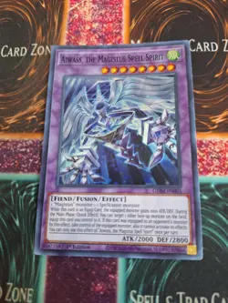 Yugioh Aiwass, The Magistus Spell Spirit GEIM-EN005 Super Rare 1st Edition NM - Image 1