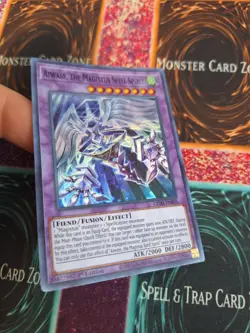 Yugioh Aiwass, The Magistus Spell Spirit GEIM-EN005 Super Rare 1st Edition NM - Image 2