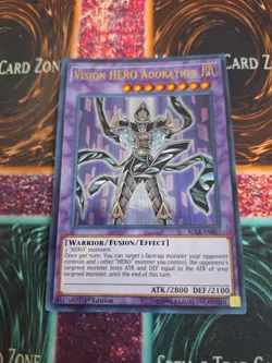 Yugioh Vision HERO Adoration BLLR-EN057 Ultra Rare 1st Edition Near Mint - Image 1
